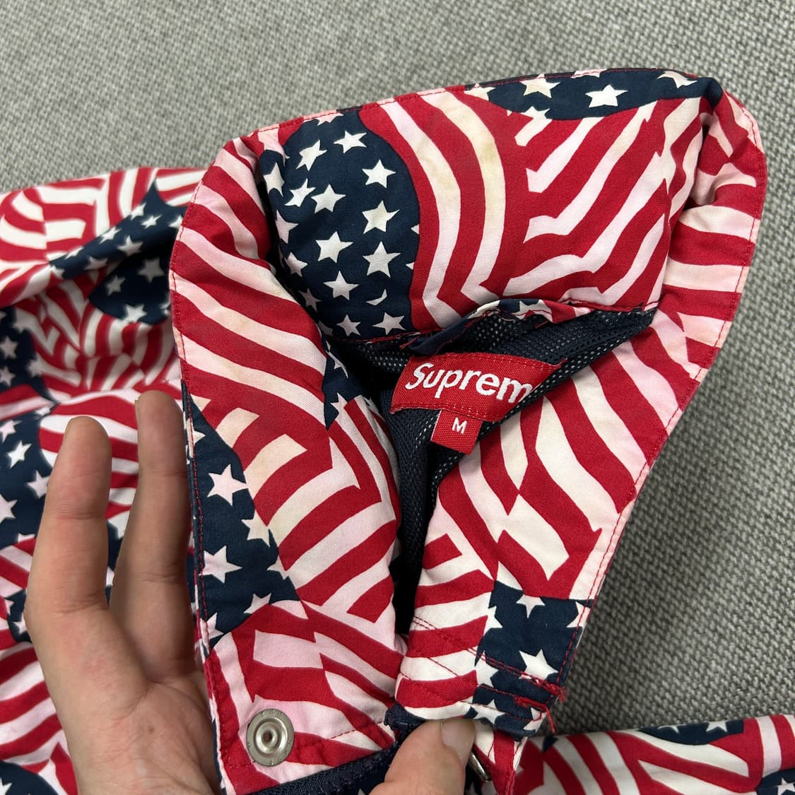 슈프림 성조기 래글런 코트자켓(M) 상품이미지6