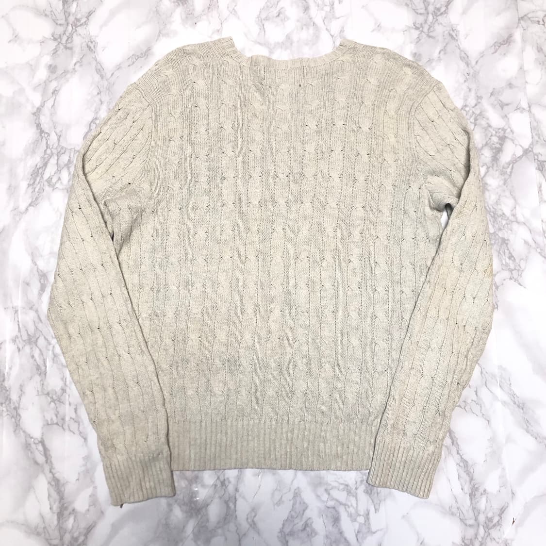 폴로 랄프로렌 니트 꽈배기 브이넥 상품이미지3