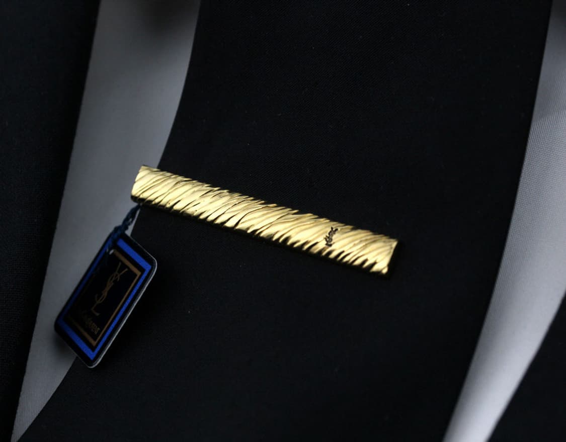 입생로랑 미사용 S등급 5.3cm 남자 명품 넥타이핀 빈티지 상품이미지8