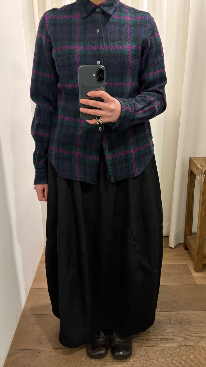 Check Fulling Wool Blouse 상품이미지2