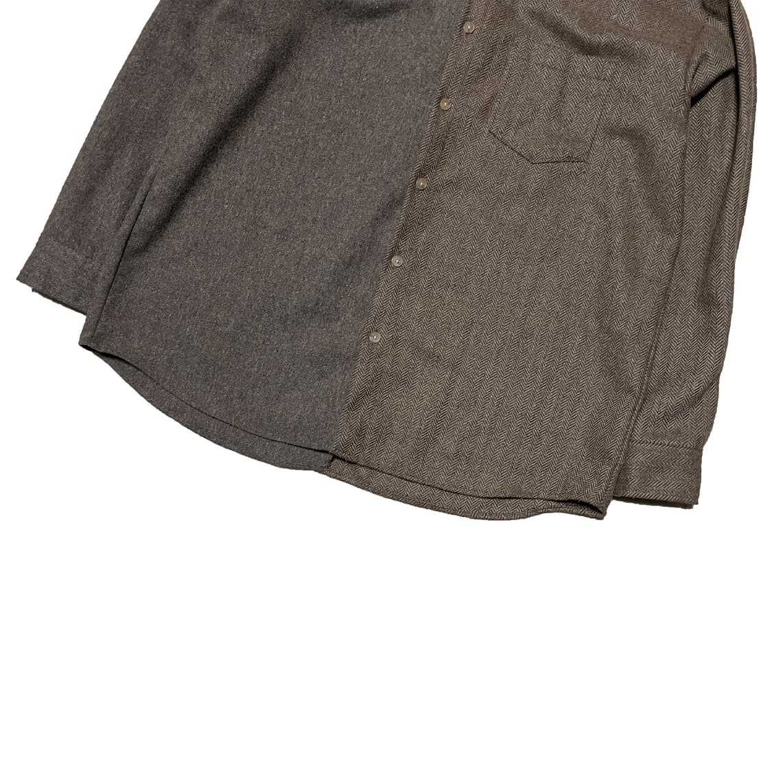 파나컬트 울코튼 언발란스 헤링본 셔츠 상품이미지4