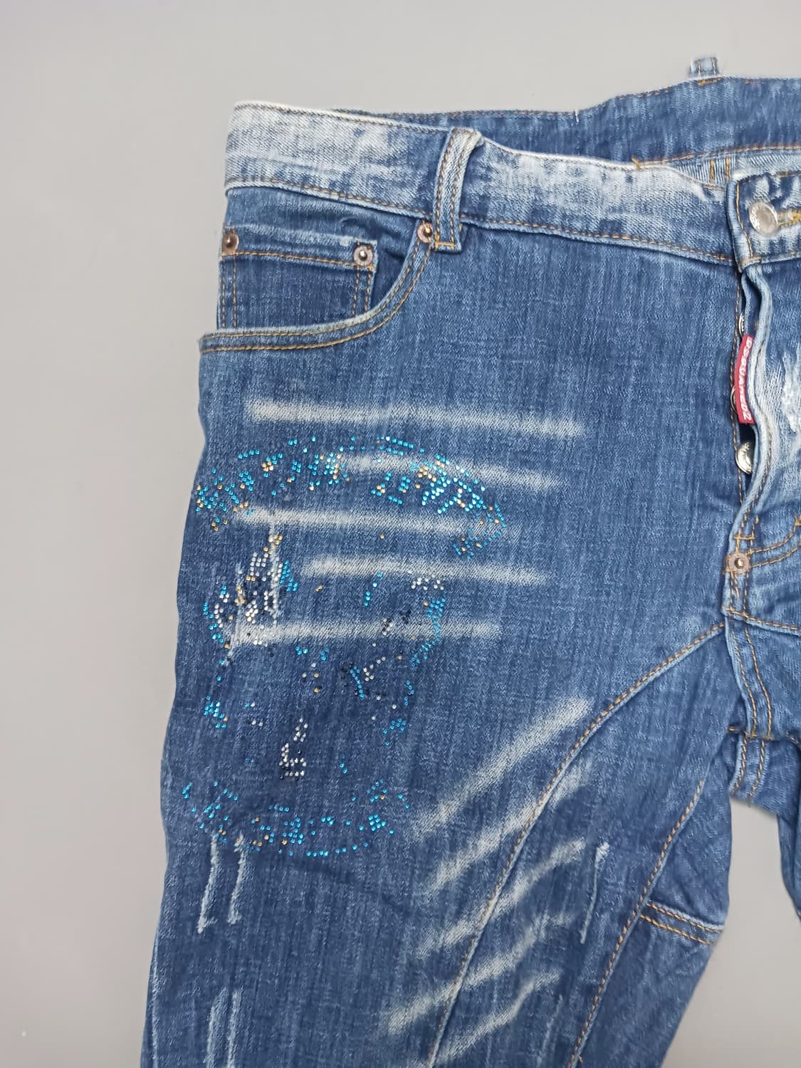 [36] 디스퀘어드2 링클프린팅 타이디바이커진 청바지 상품이미지2