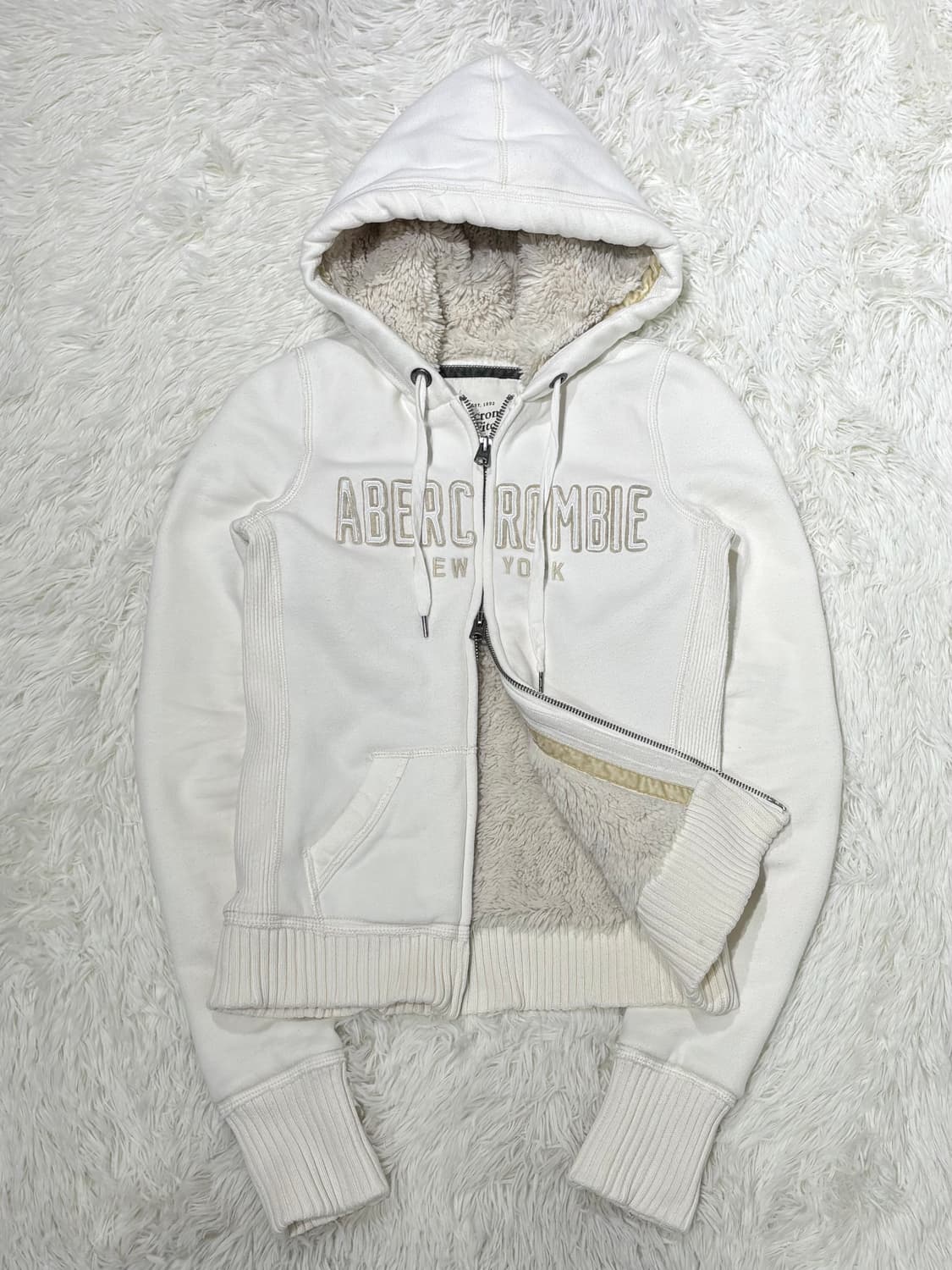 아베크롬비 빅로고 투웨이 양털 후드집업 상품이미지6