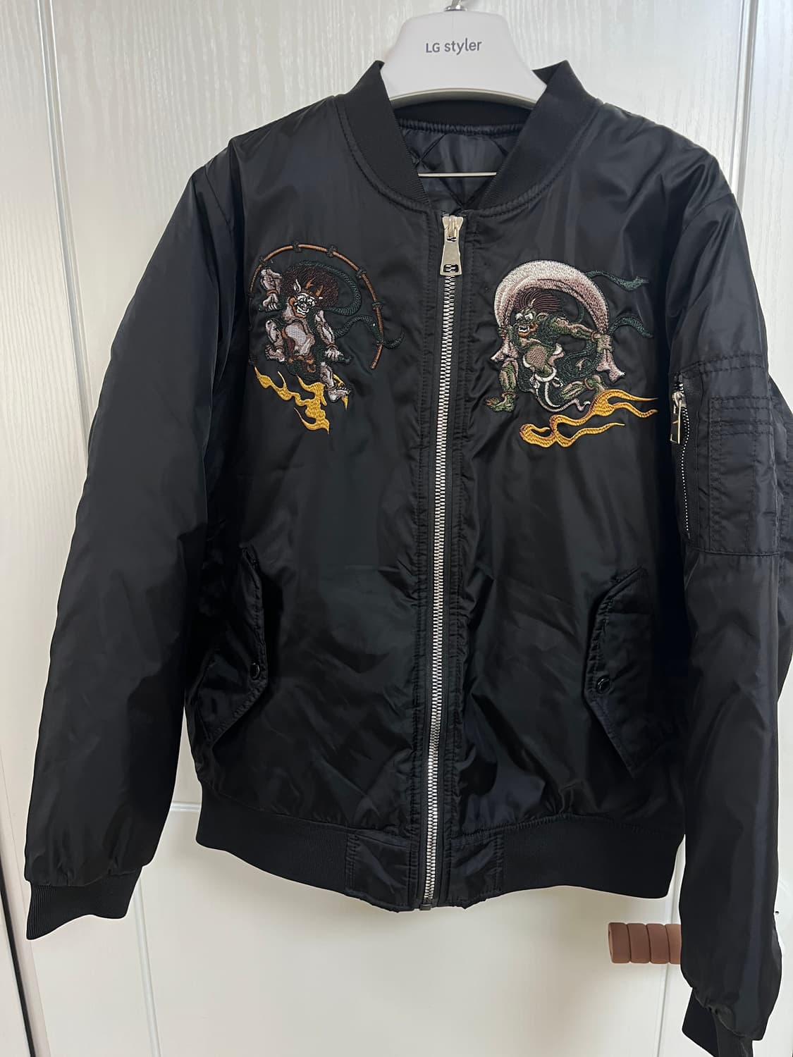 일본 풍신, 뇌신 자수 집업자켓 95~100 상품이미지1