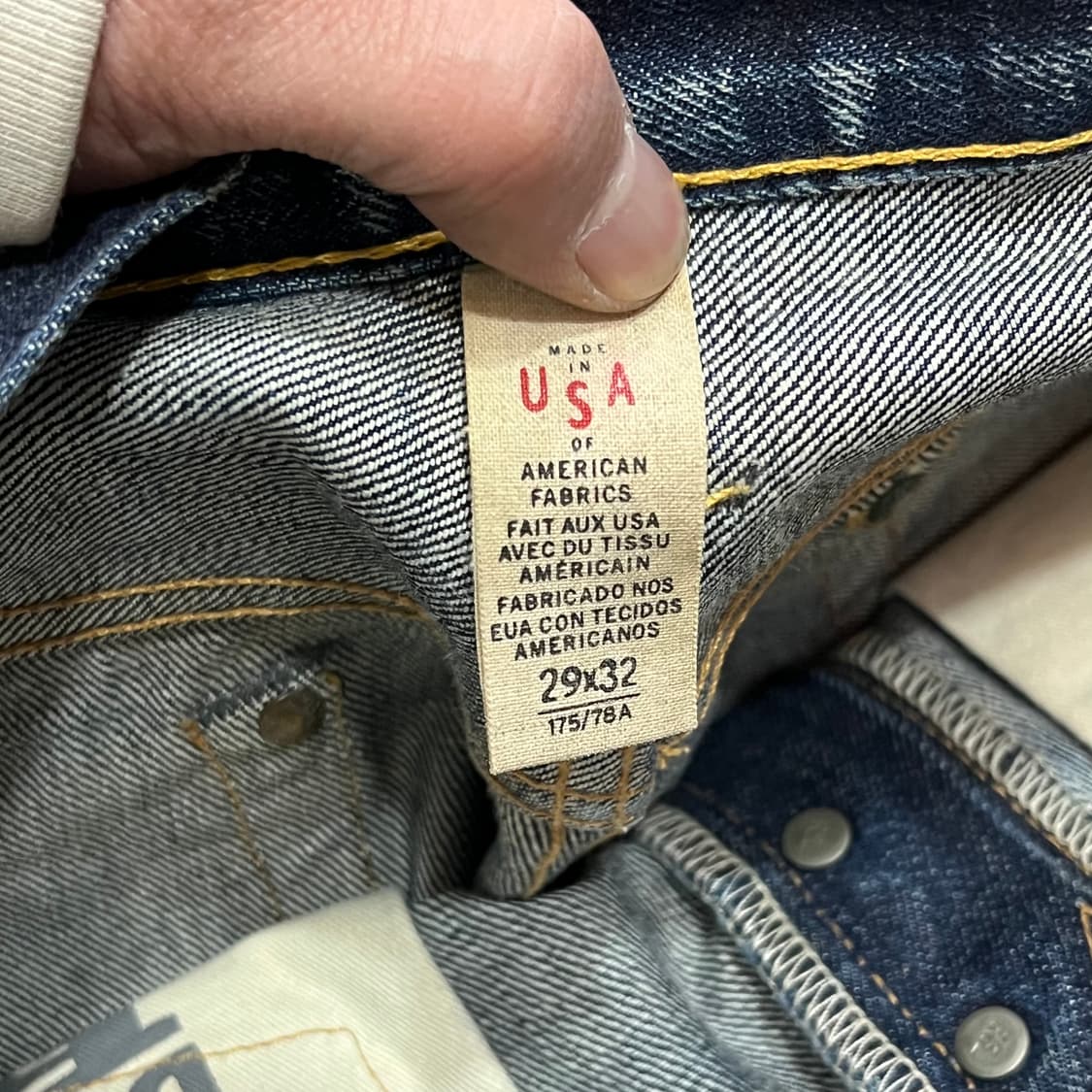  더블알엘 셀비지 데님 팬츠 y15414 상품이미지9