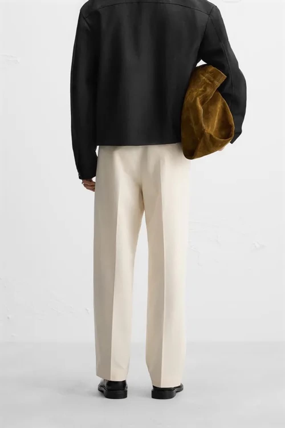 자라 25ss 맨즈 에디션 에크루 면팬츠 상품이미지2