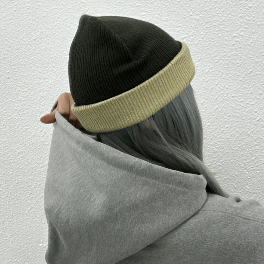 나이키 90s 리버시블 베이지배색 카키 비니 상품이미지3