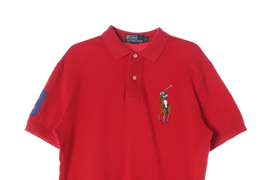 폴로 랄프로렌 빅포니 자수 반팔 카라티 레드 S 상품이미지3