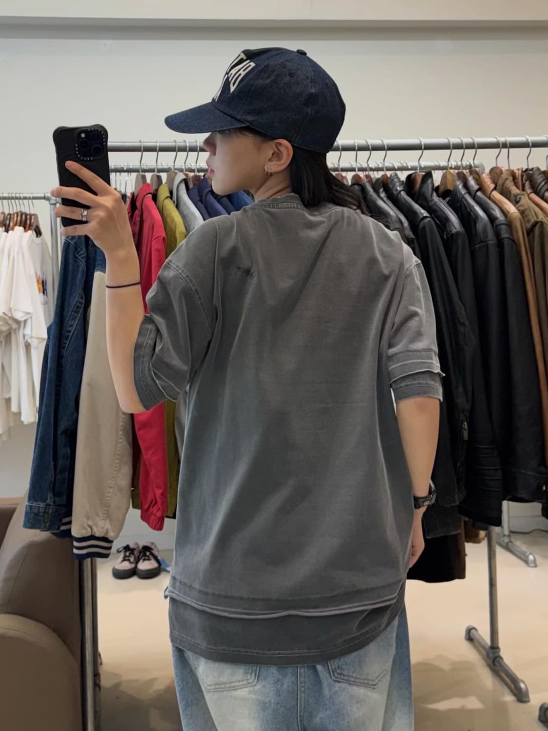 아더에러 워싱 레이어드 반팔 상품이미지7