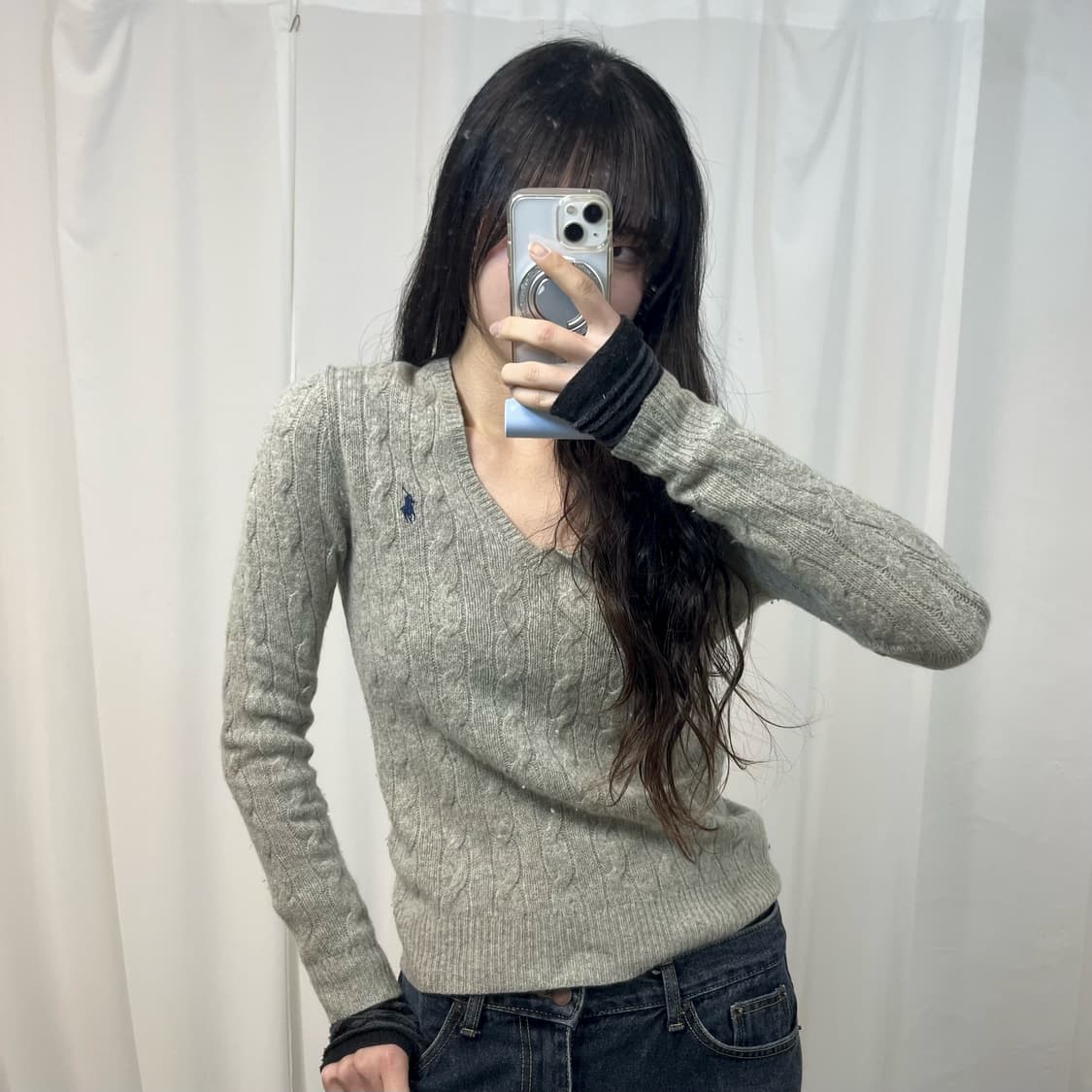 Polo Grey Cable Knit 상품이미지1
