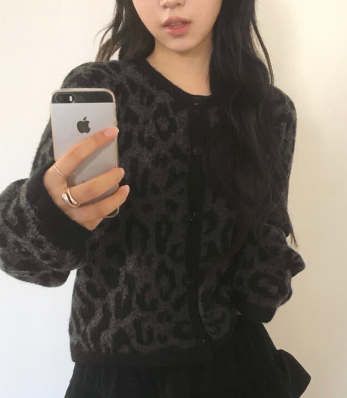 원더원더 노나 레오파드 호피 브러쉬 니트 가디건 상품이미지5