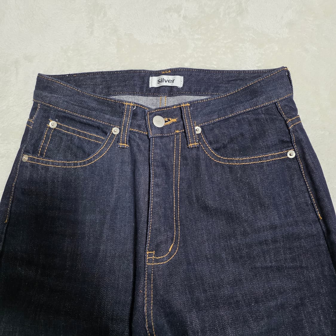 (S)여성 SILVER 롤업 데님 팬츠 상품이미지2