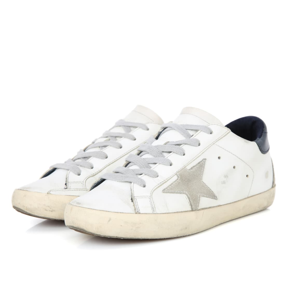 골든구스 슈퍼스타 스니커즈 스타 블루 힐탭 운동화 GWF00102 상품이미지3