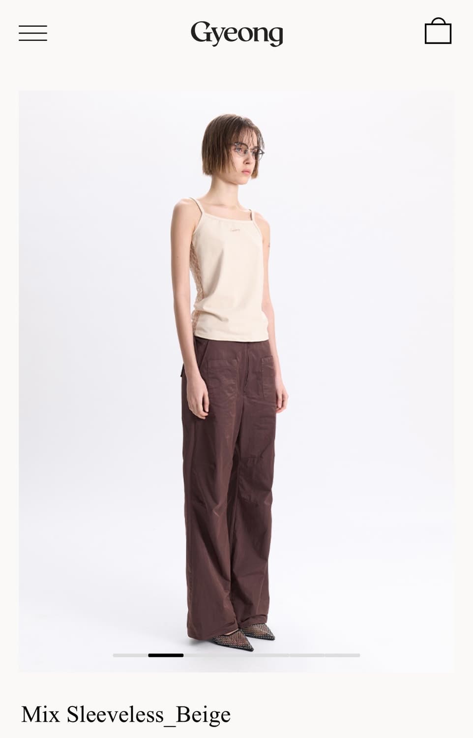 gyeong Mix Sleeveless_Beige 상품이미지1