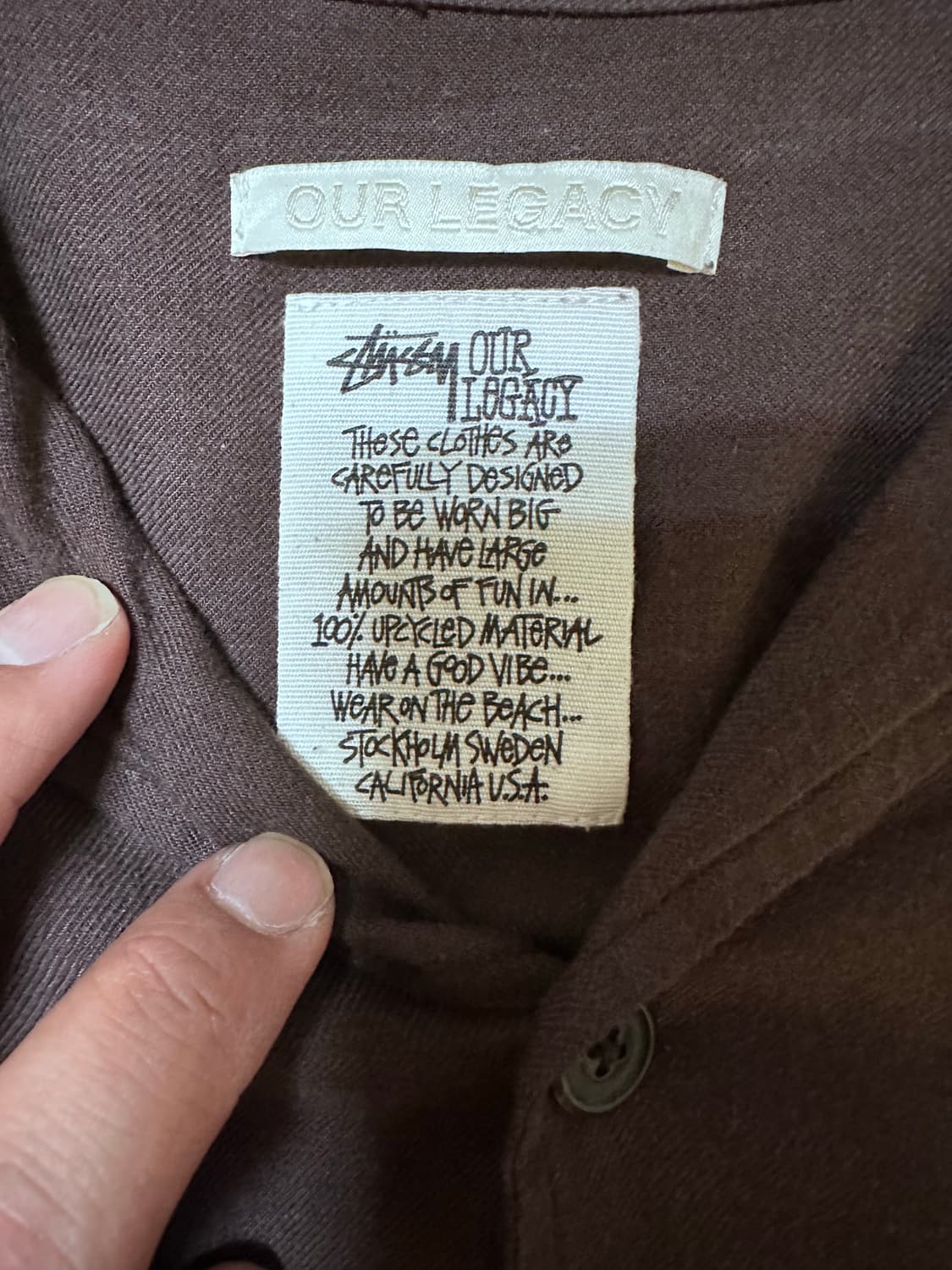 스투시 x 아워레가시 워크샵 로코 셔츠 엄버 트윌 플란넬 상품이미지3