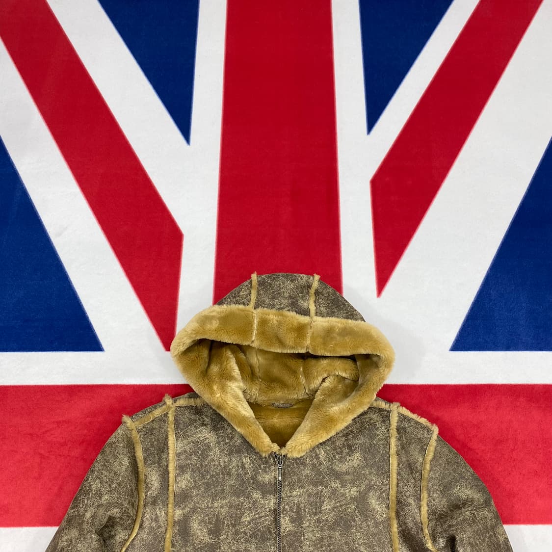 레더 후드 무스탕 L  상품이미지3