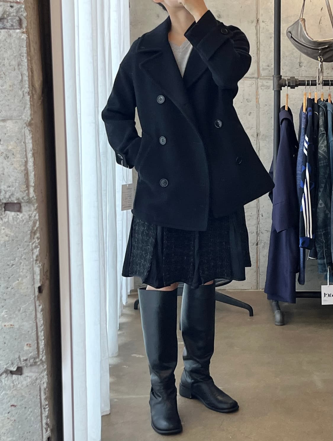 ZUCCA 피코트 네이비 상품이미지4