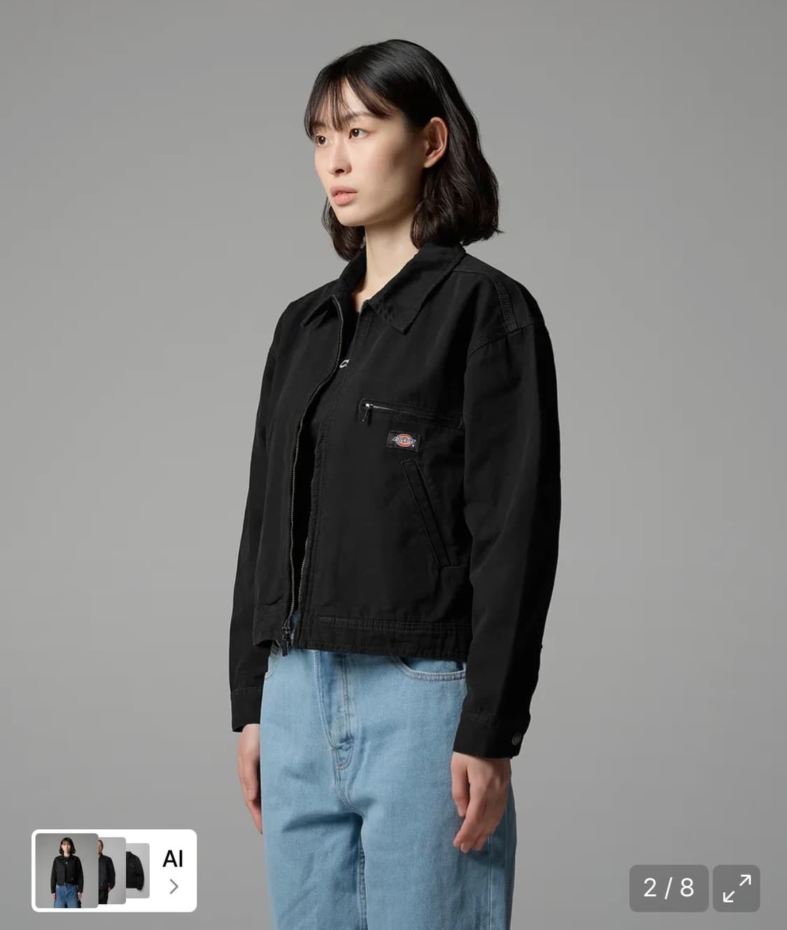 디키즈 우먼스 뉴 덕 캔버스 워시드 재킷 Black 상품이미지3