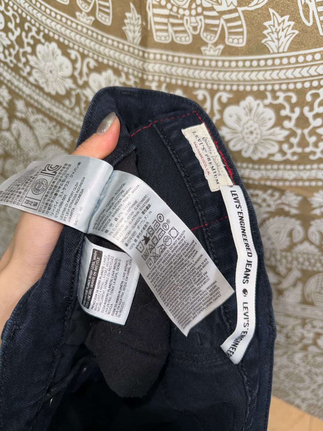 리바이스 570 네이비 스판 데님팬츠  상품이미지7