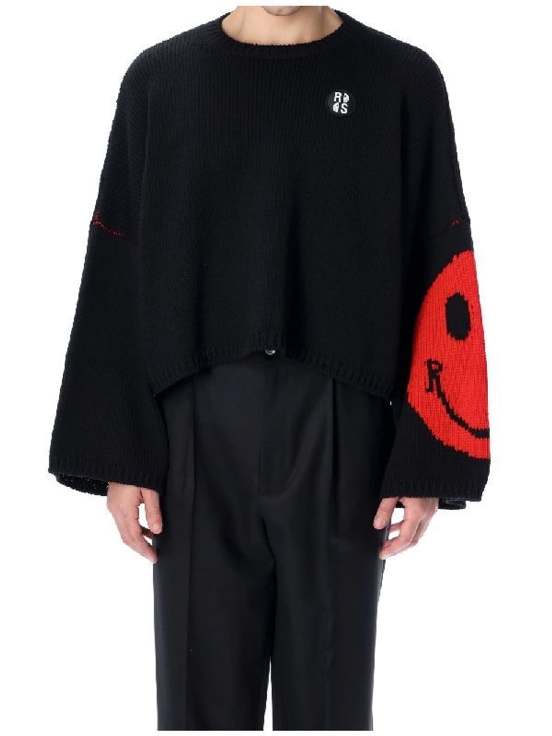 라프시몬스 자카드 스마일리슬리브 울니트 상품이미지1