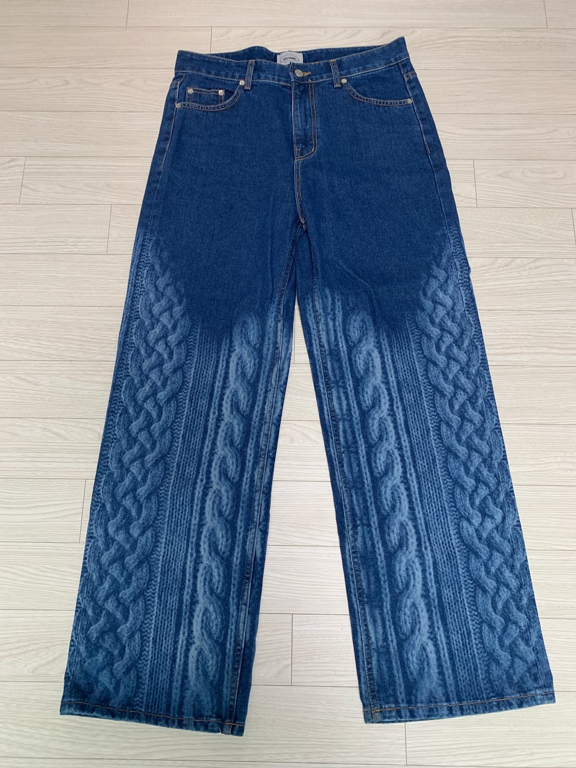 WELLDONE 웰던 니트 레이저 청바지 상품이미지1