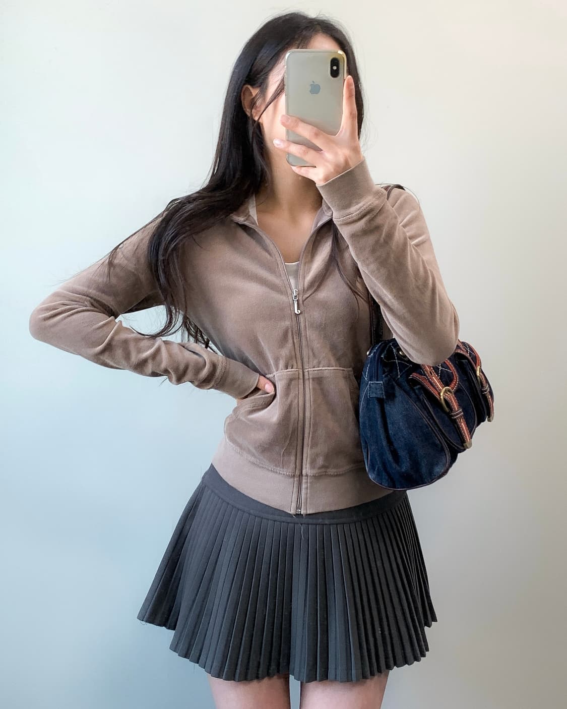 쥬씨 꾸띄르 벨벳 집업 상품이미지2