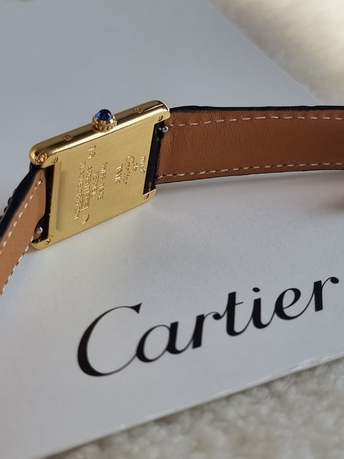 까르띠에 빈티지 탱크머스트 L 화이트다이얼 디버클 시계 02년 남여공용 상품이미지4