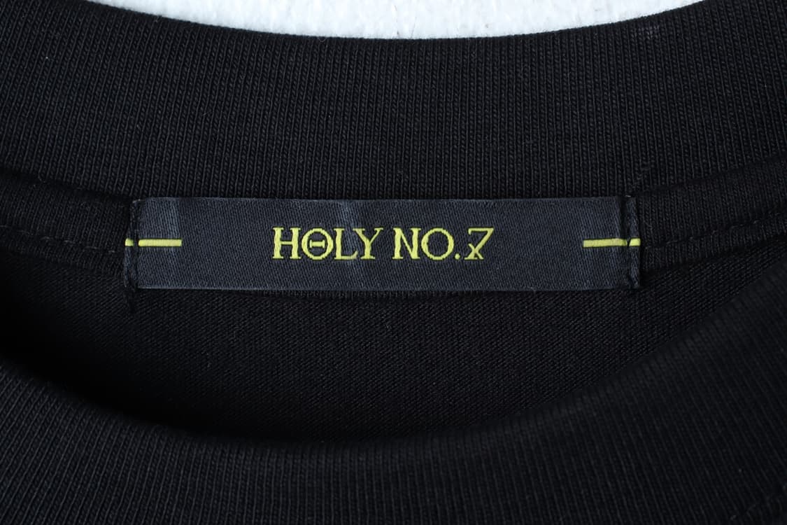 (M-XL) 홀리넘버세븐 반팔 티셔츠 네크리스 그래픽 블랙-H32303 상품이미지6