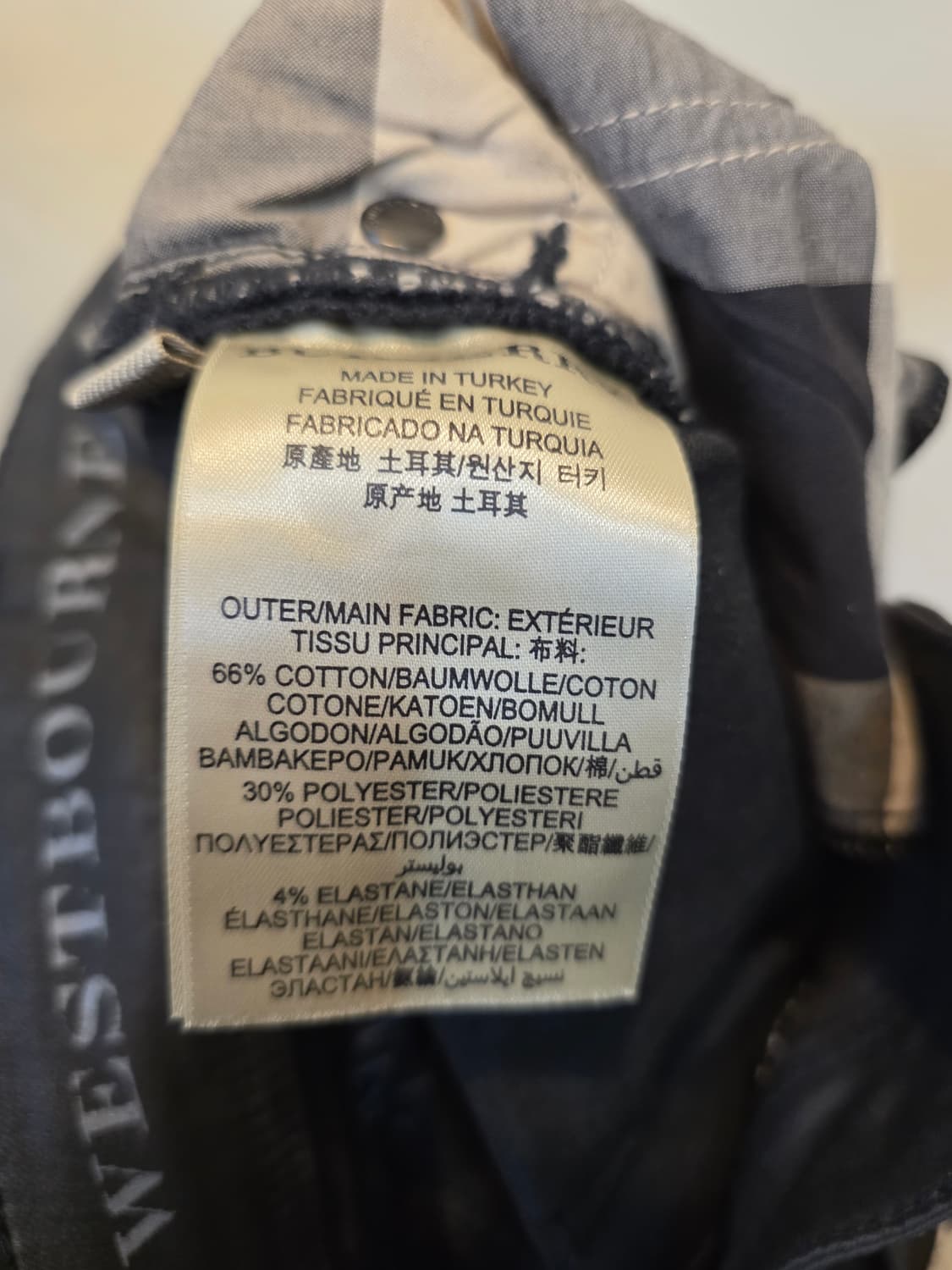 버버리 블랙 코팅진 바지 상품이미지6