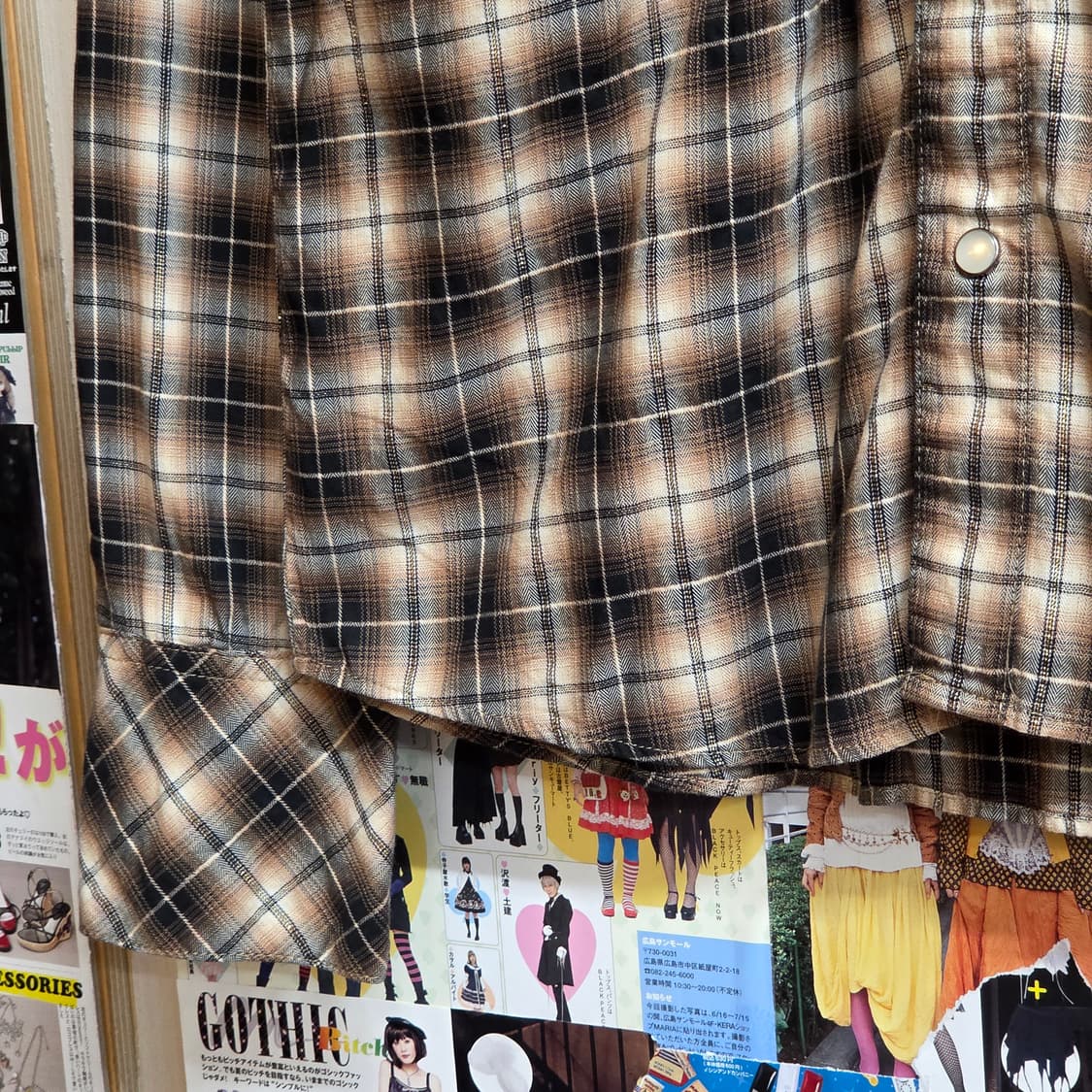 JPN 웨스턴 무드 글리터 체크 셔츠 상품이미지3