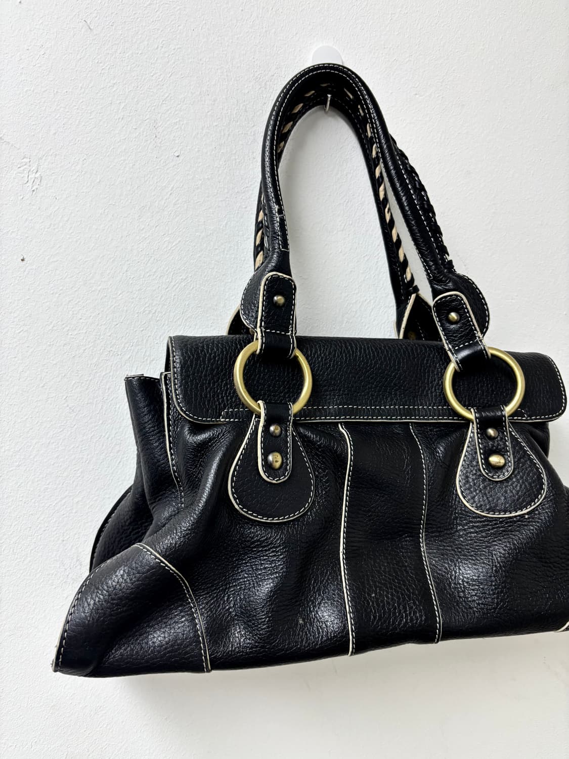 “Vintage” Y2K Mood Black Leather Bag 상품이미지7