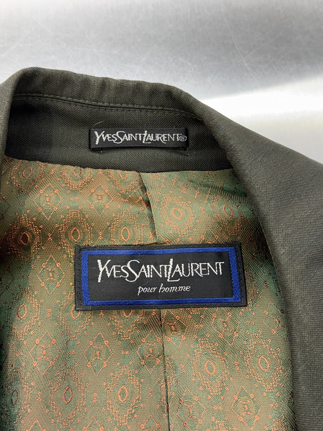 이브 생로랑 뿌르 옴므 레글런 카키리즘 트렌치 롱 코트 상품이미지6