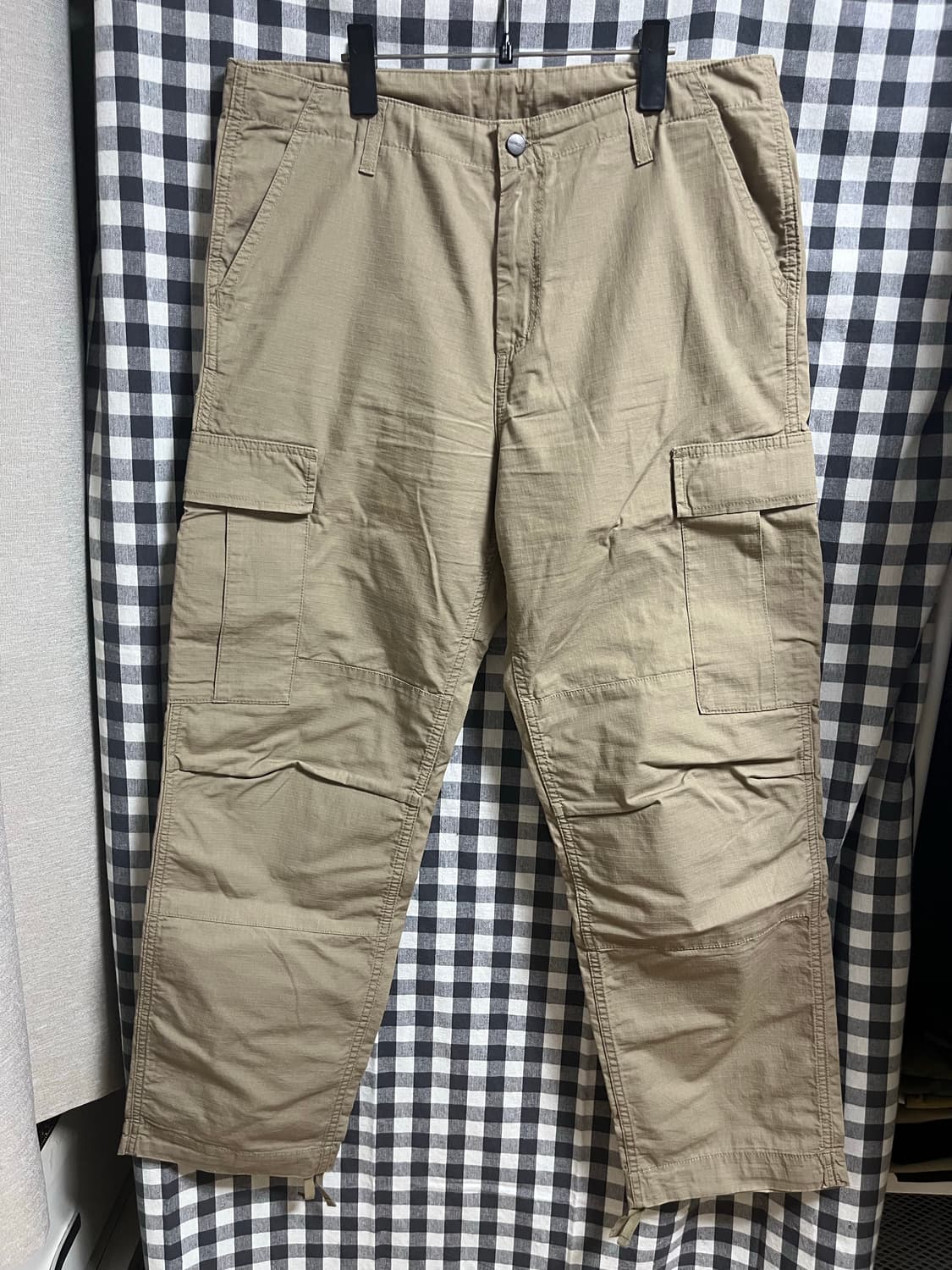 칼하트WIP 레귤러 립스탑 카고팬츠 블랙, 올리브, 럼버 34 상품이미지7