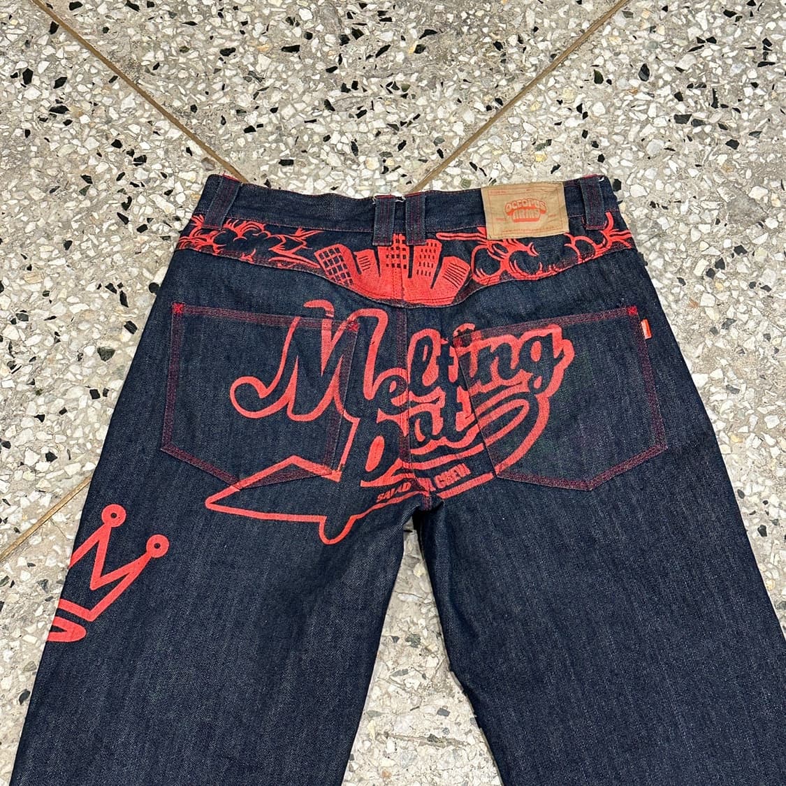 옥토퍼스 아미 프린팅 와이드 데님 상품이미지10