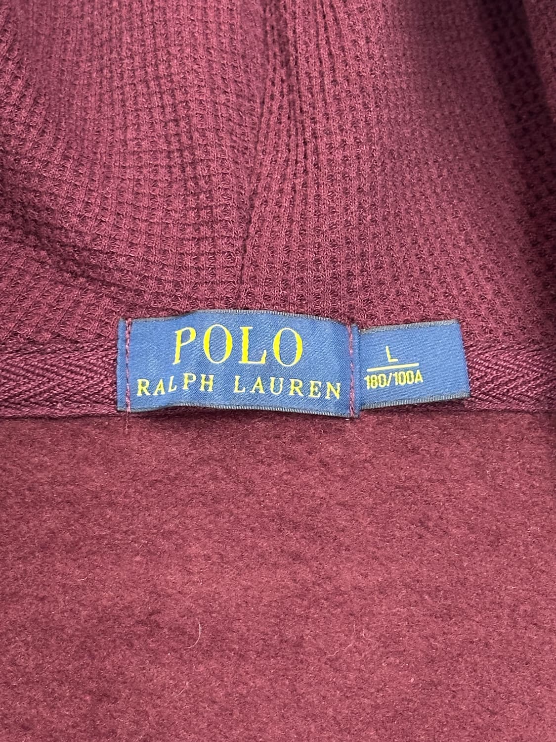 폴로 후드 집업 버건디 상품이미지4