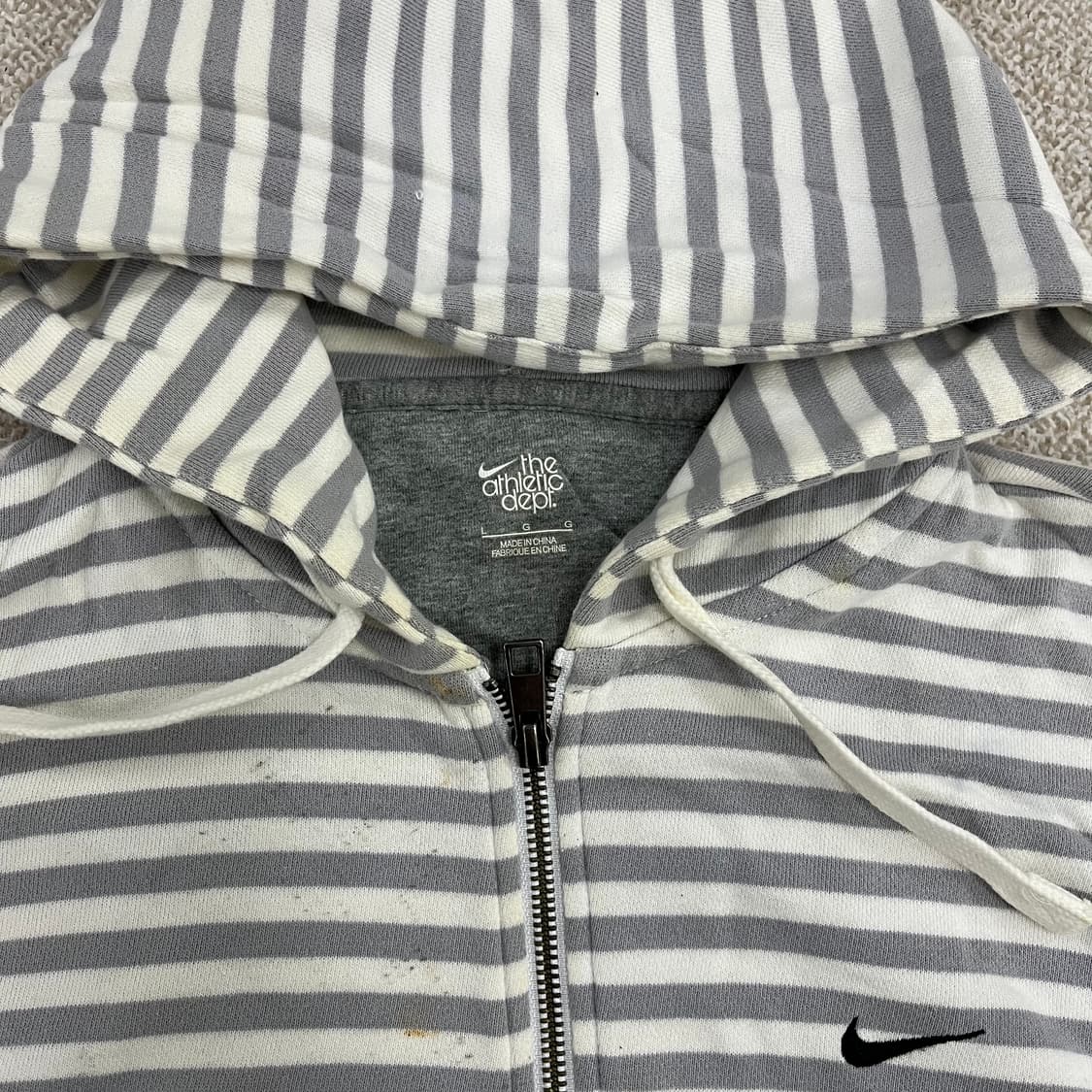 L 나이키 스우시 스트라이프 후드 집업 0122M1 상품이미지2