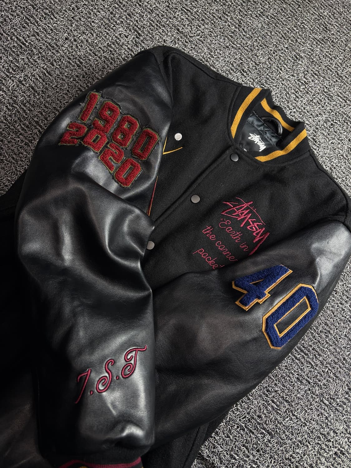 스투시 40주년 인터네셔널 에잇볼 빅로고 바시티 자켓 2863 상품이미지4