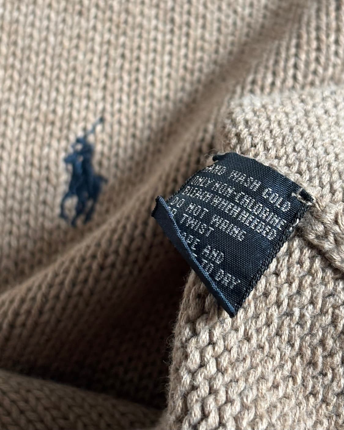 Polo 폴로 랄프로렌 코튼 코코아베이지 니트베스트 상품이미지4