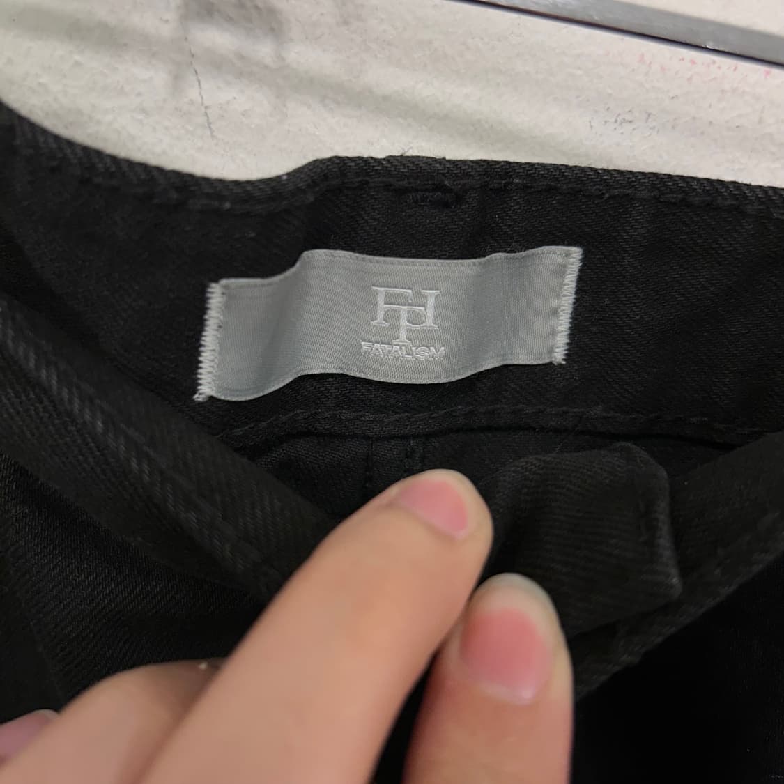 페이탈리즘 흑청 와이드핏 데님팬츠 상품이미지3