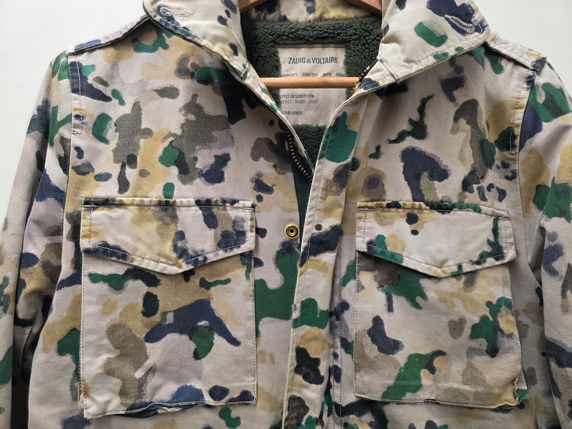 쟈딕앤볼테르 퍼안감 카모야상 겨울자켓.  싸이즈 95. 남자 상품이미지3