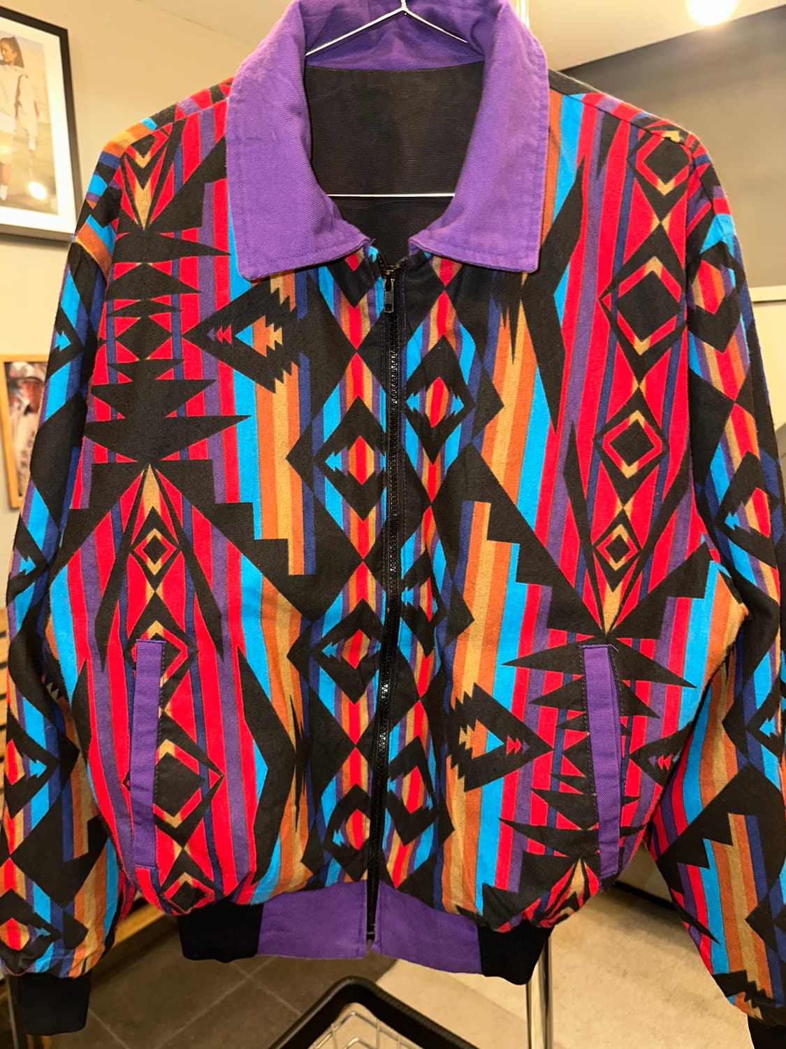 90’s American Aztec reversible jacket  상품이미지6
