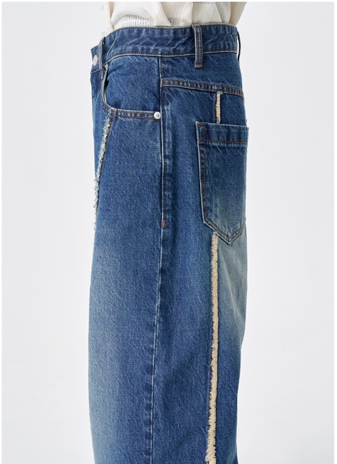 노운 wave cut denim pants 상품이미지4