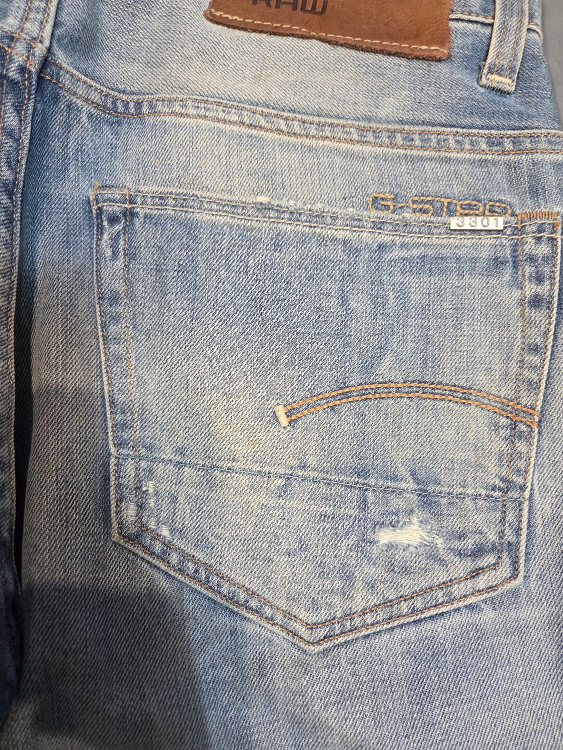 G-STAR RAW 3301 스트레이트 핏 청바지(W29/L32) 상품이미지7