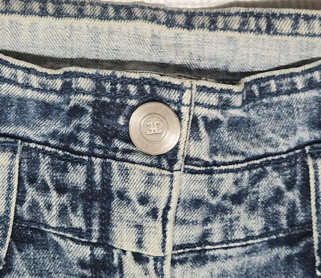 (정품) 타임 워싱 페이퍼백 와이드 데님 팬츠(28인치) 상품이미지3