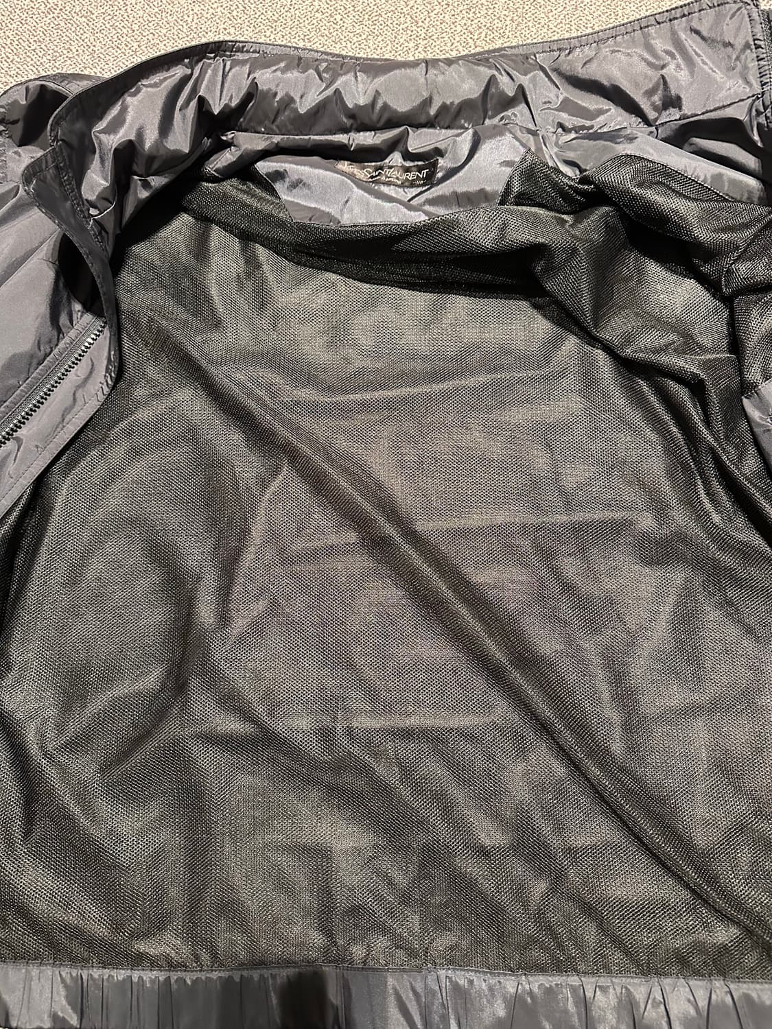 00s YSL 입생로랑 차콜 백로고 블루종 110 상품이미지6