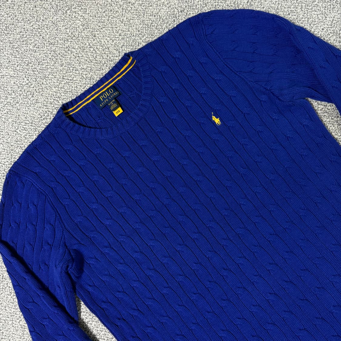 [정품 QR] 폴로 랄프로렌 꽈배기 니트 남성용 95-100 상품이미지2