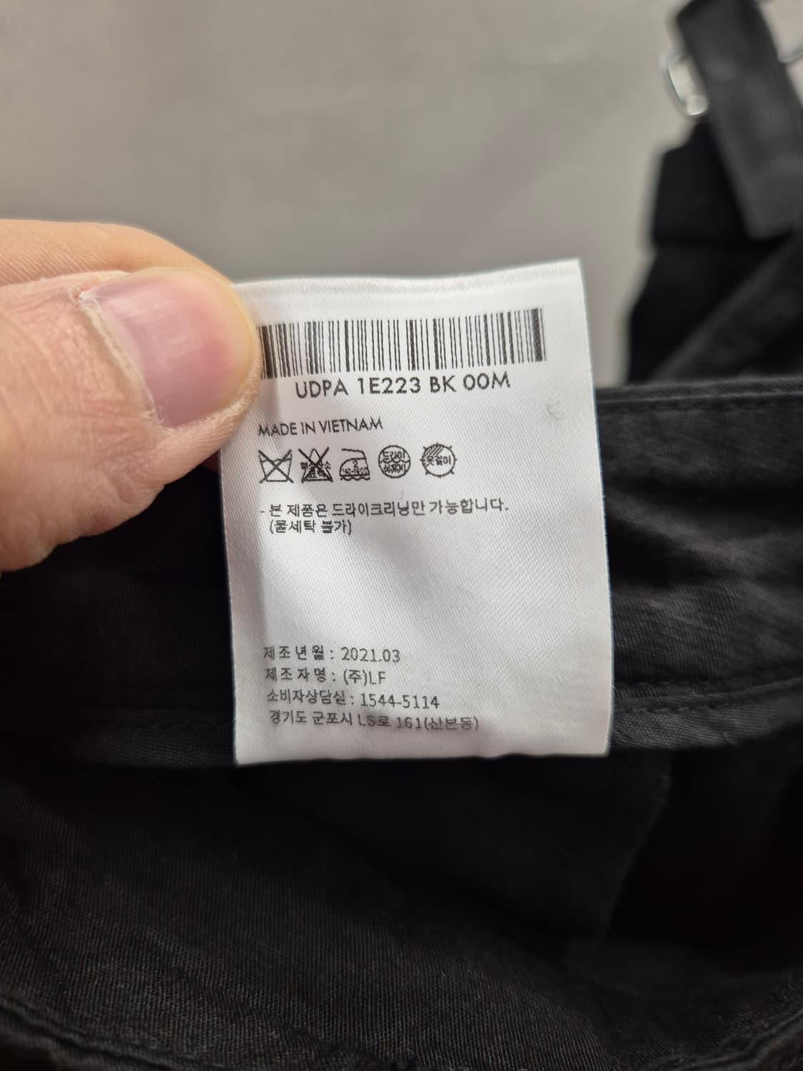 던스트 블랙 리넨 블렌드 핀턱 반바지 M 상품이미지6