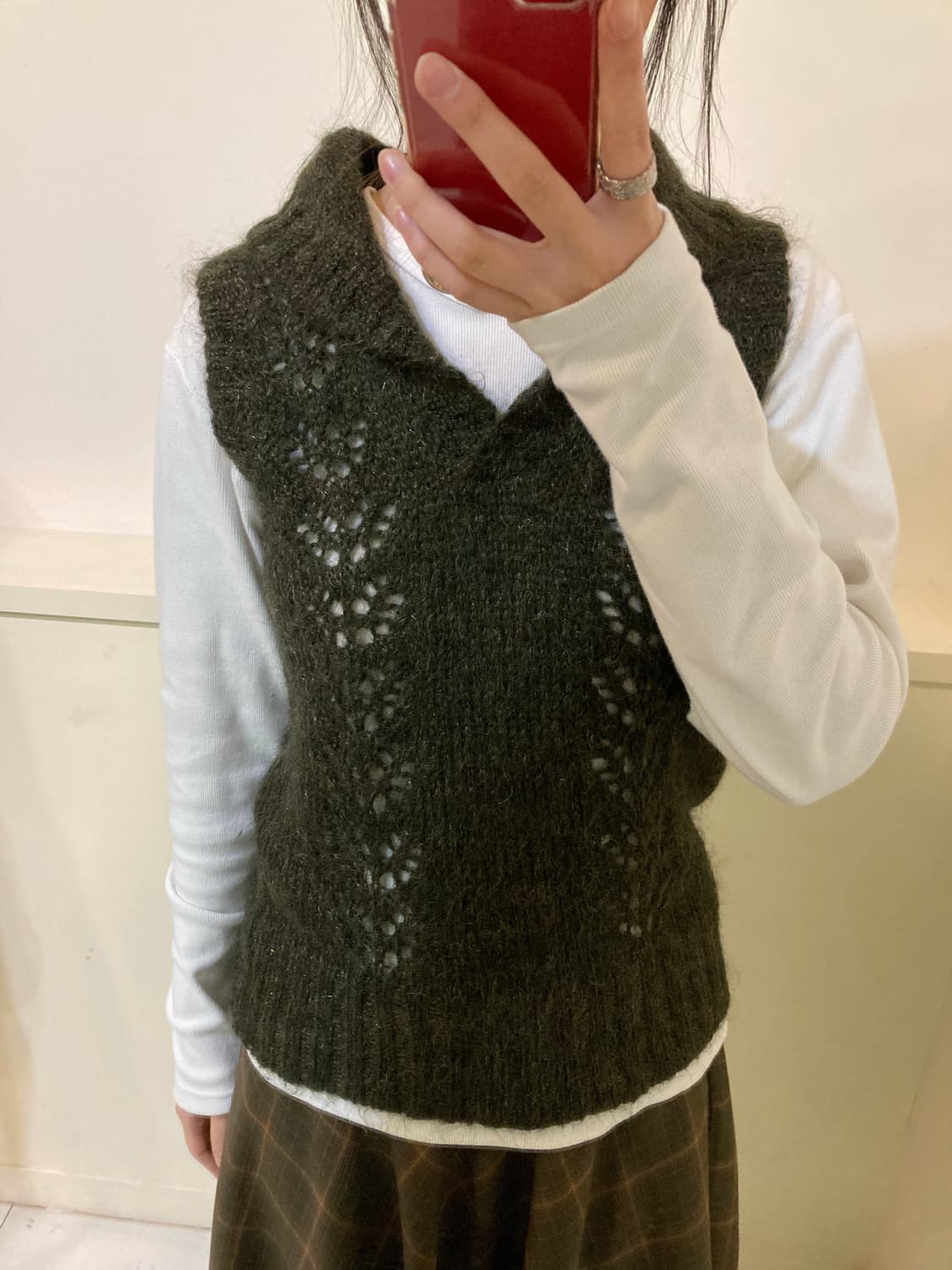 카키 그런지 니트 탑 상품이미지7