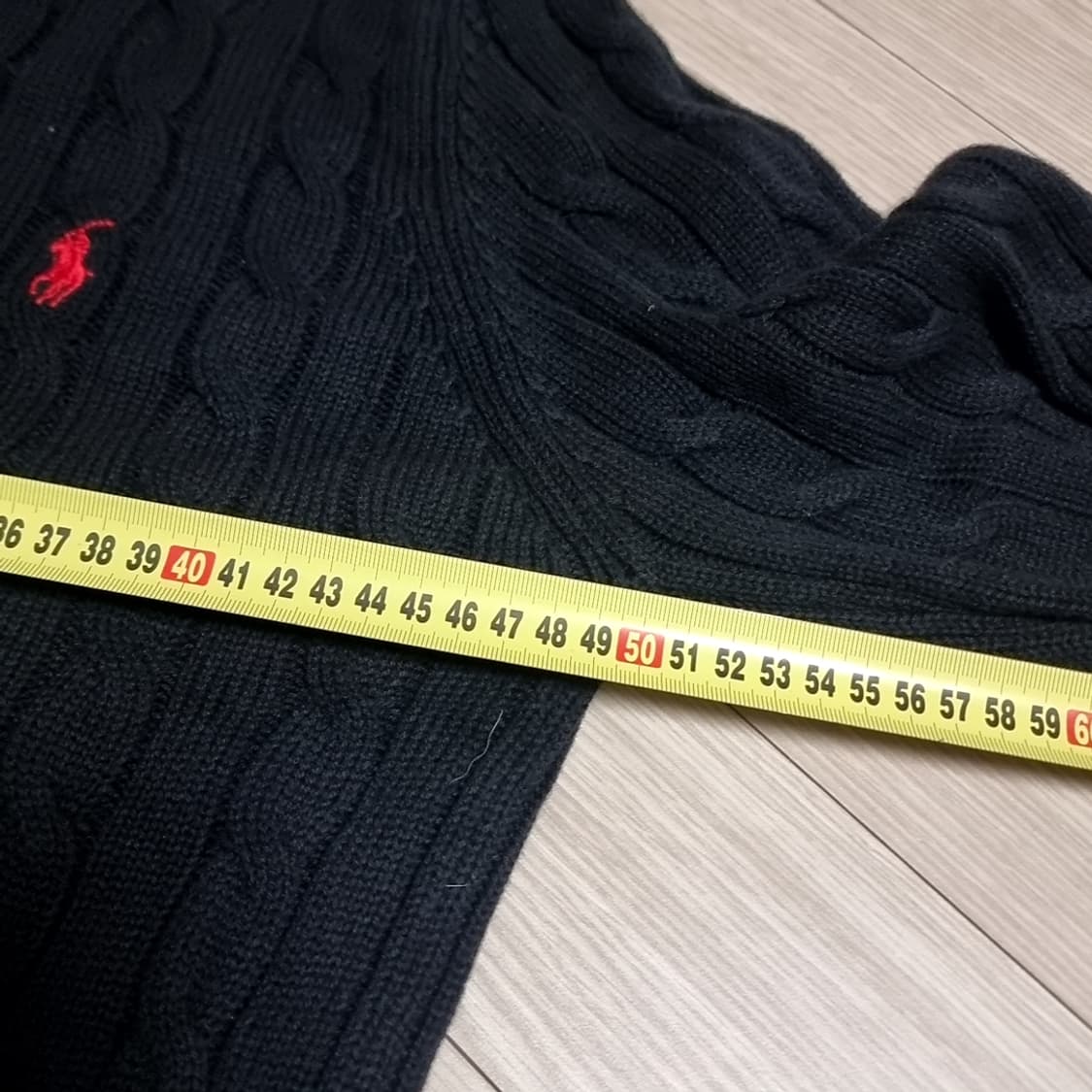폴로 랄프로렌 블랙 케이블 니트 집업(m) 상품이미지7
