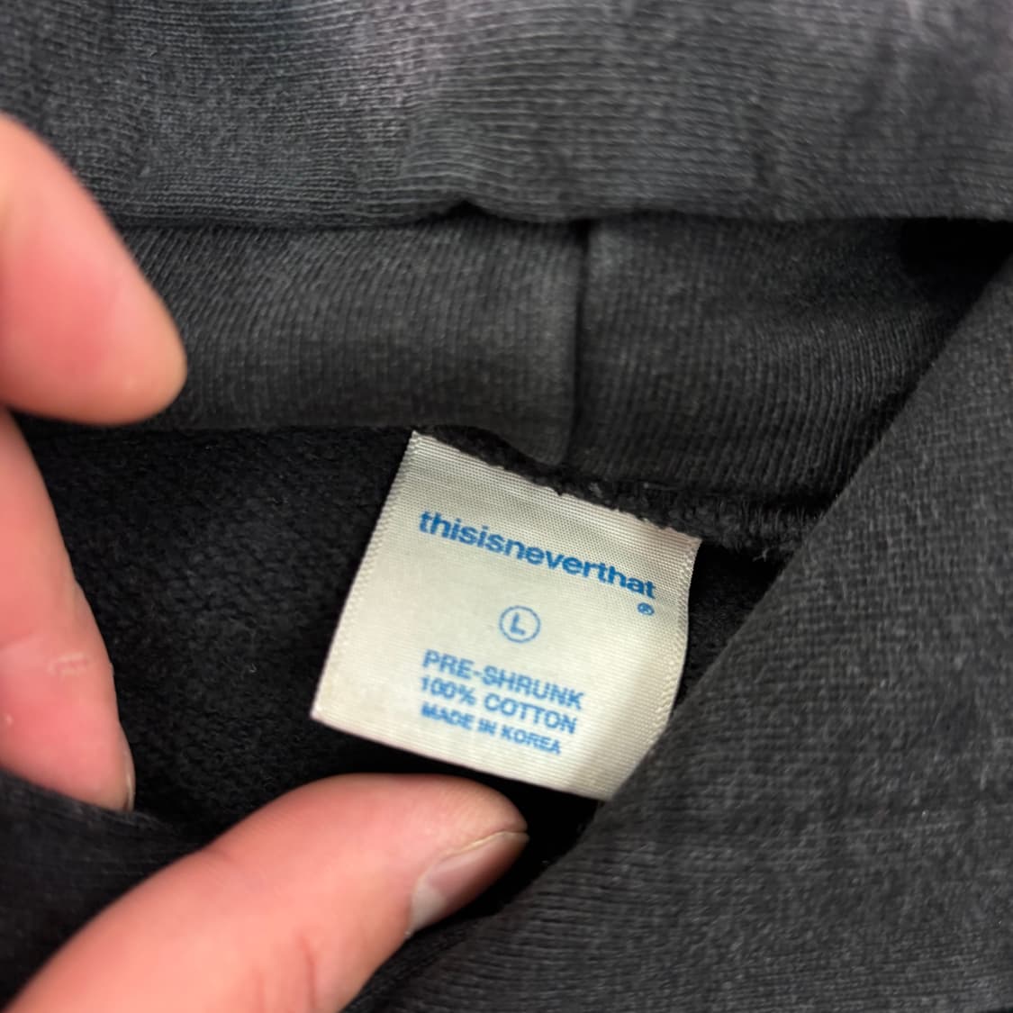 105 디스이즈네버댓 백로고 후드티 상품이미지5